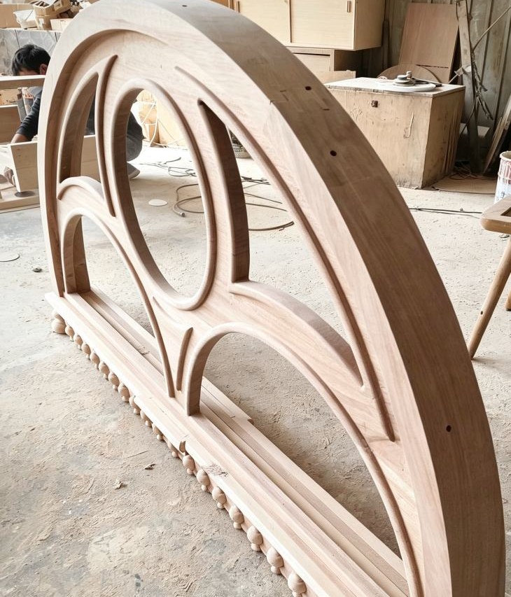 Custom curved wood component for millwork
