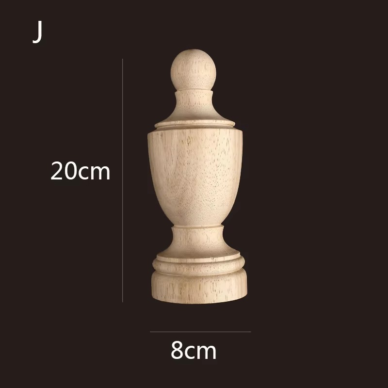 Classic urn shaped turned wooden finial WF141