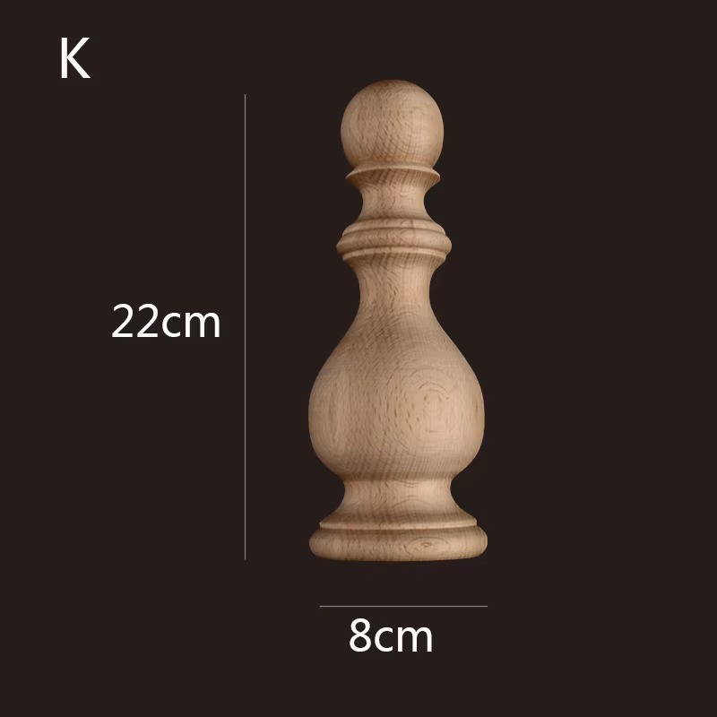 Traditional turned wood finial with rounded profile WF142