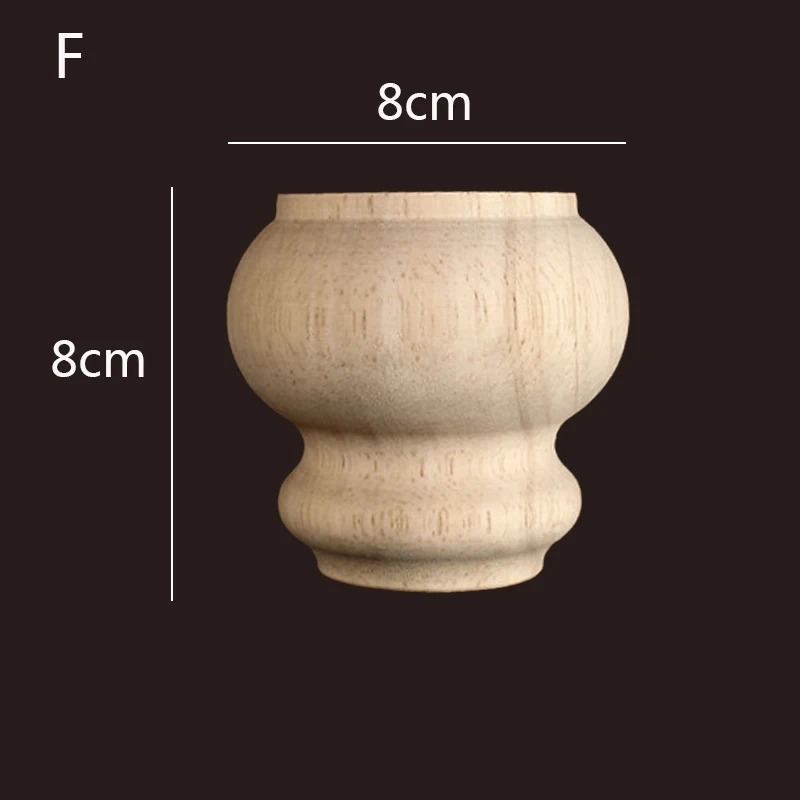 Rounded solid wood furniture foot WF070