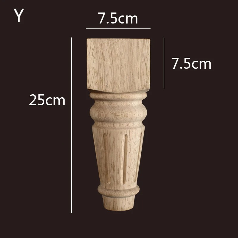 Fluted turned wood furniture leg WF092
