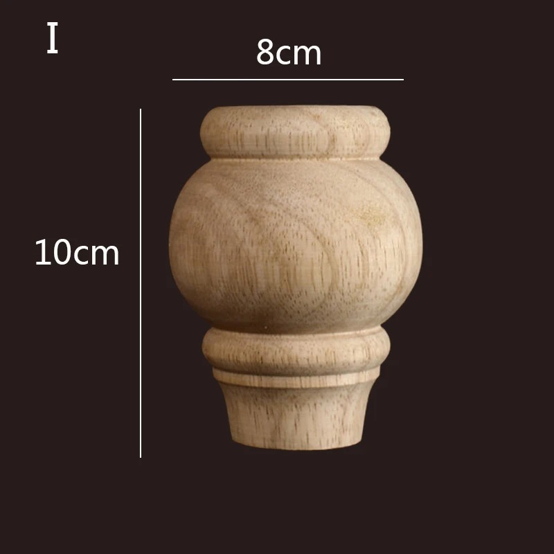 Round turned wood furniture foot WF073