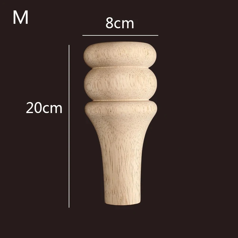 Rounded turned wooden furniture leg WF084