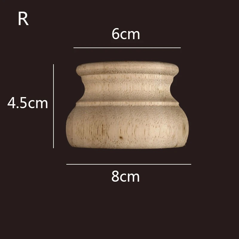 Round unfinished wooden bun foot WF069