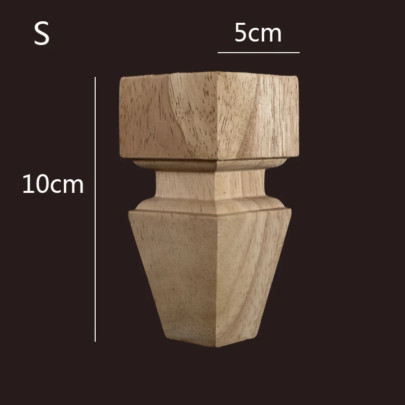 Square tapered unfinished wood furniture foot WF087