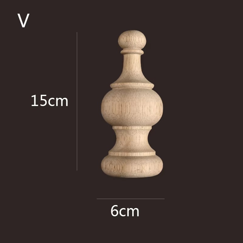 Classic turned wooden finial with rounded center WF150