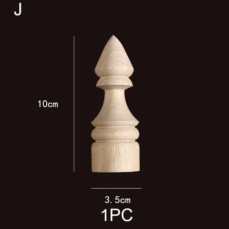 Traditional pointed wooden finial with turned profile WF281